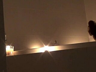 Hey, wanna peek at my petite girlfriend’s bathtime?