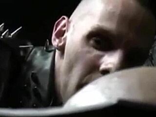 sleazy punks in the darkroom have group sex