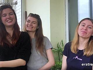 these horny babes say, 'let's lick pussies with toys.'