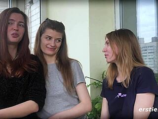 these horny babes say, 'let's lick pussies with toys.'