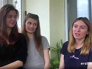 these horny babes say, 'let's lick pussies with toys.'