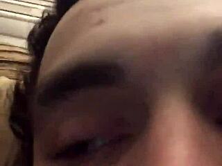 Watch this amateur gay solo with his impressive cock in a homemade video, teasing every inch