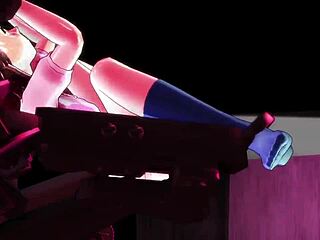 Escena intrigante de hentai anime dibujos 3D