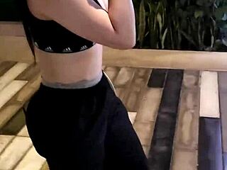 Petite Colombian Amateur Fucks Ass in Gym with Friend