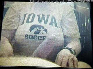 Feeling the passion as my BBW wife gives a blowjob