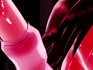Escena intrigante de hentai anime dibujos 3D