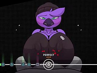 in beat banger, the furry character bangs the group