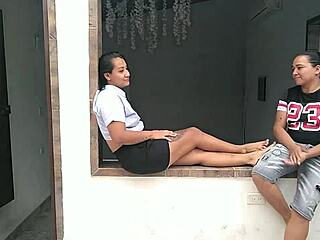 Latina Lovers Dive Into Muff At Hotel!