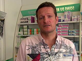 This French pharmacist takes a huge cock in her tight ass!