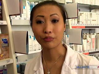 This French pharmacist takes a huge cock in her tight ass!