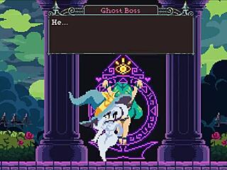 flip witch hentai game ghost boss crushes giant boobs