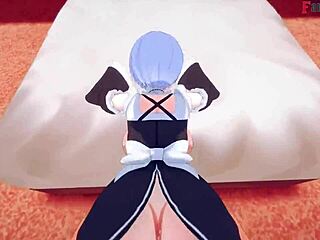 rem bangin hard big boobs maid, watch full pov!