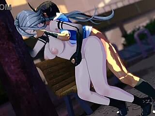 Arlecchino 弯腰后入式性爱，在Genshin