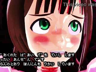 Escena intrigante de hentai anime dibujos 3D