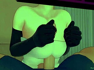 Wow! TV woman in apron fucks in hentai!