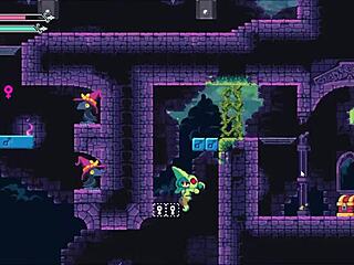 flip witch hentai game ghost boss crushes giant boobs