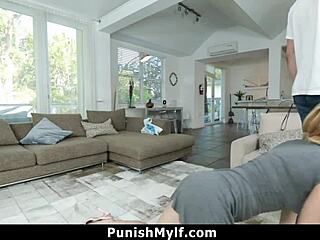 stepson pounds stepmom's tight milf pussy until she begs for mercy on punishmylf