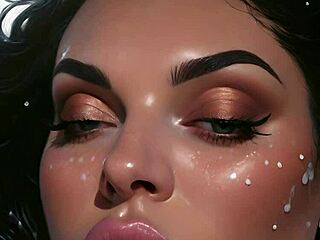 Art Of Face Painting With 100 Cum Facials 😏