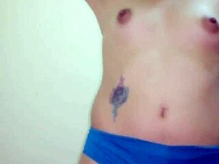 tattooed teen gives oral to friend and swallows cum 😈