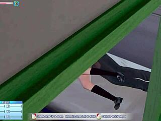 Sexy beach resort gameplay with toys, handcuffs, handjob, assfucking, and cumshot in interracial hardcore