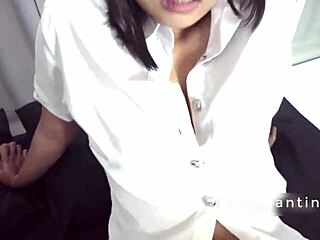 Vietnamese Teen Grips Tight in Wild Rainy Day POV Action!