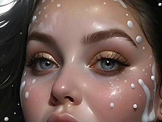 Art Of Face Painting With 100 Cum Facials 😏