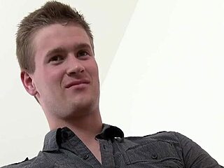 sophisticated gay hunk gets a wild, sloppy blowjob