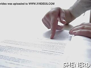 Oral Service and Ride for Glasses-Wearing Nerd Teen!