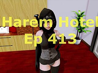 What’s Happening in Harem Hotel 413 with Curvy Anime Babes?