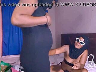 Zainab and Blacka in a fun homemade clip