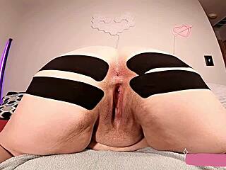 I am a fat mature curvy milf with huge pussy, fingering my ass in fetish play