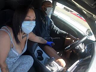 Ganjabunnie, the Twitter babe, rides a big black cock roughly in this amateur fuck session with blowjob and big tits.