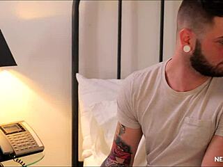 Overbooked hotel forces hot guys to share a bed on Nextdoorraw.