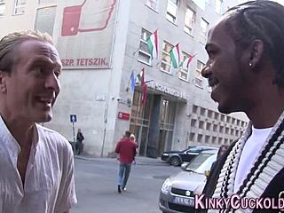 european babe rides big black cock in humiliation