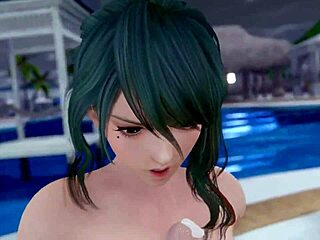 tamaki gets soaked and wild at midnight in steamy 3d anime action