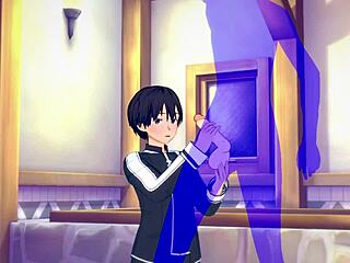 Sword Art Online yaoi game with gay hentai action