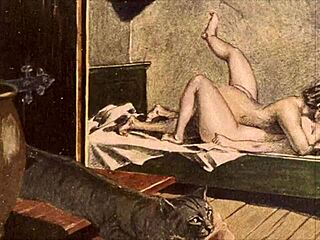 Vintage kresby retro karikatur a starožitného anime