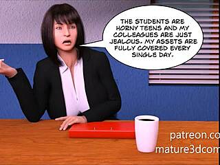 Sexy Big Ass Teacher Takes BBC From Principal in Wild 3D Comic Action