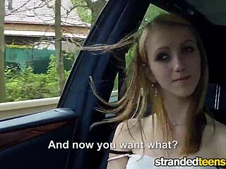 STRANDED TEEN BEATRIX GLOWER GETS CUMSHOT FROM MILF IN HIGH DEFINITION!