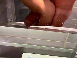 sex with stepsister in the bathroom, bent over and loving it.