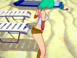 Bulma caught masturbating in Kame House