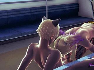 harley quinn femboy shows off wild hand skills in anime