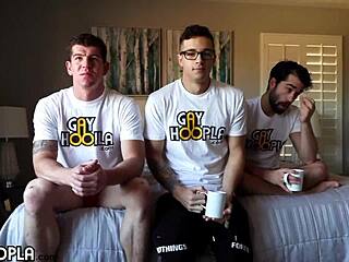 Damn! Thick Dick Jayden Rocks a Hot Morning Threesome with Friends!