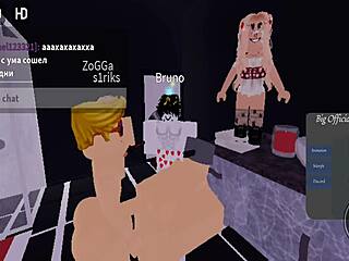 In roblox, two guys explore passionate gay encounters with intense anal action