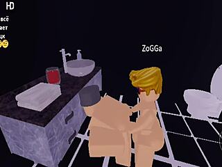 In roblox, two guys explore passionate gay encounters with intense anal action
