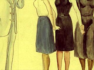 vintage erotic drawing with a retro twist.