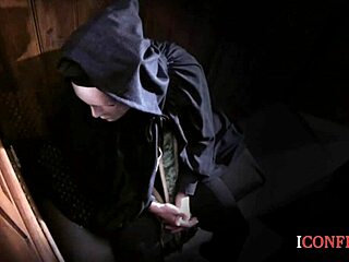 Confessionfiles: Sienna Day deep throats the priest's big cock for a cumshot.