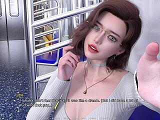 Som tak nadržaná vo vlaku s oholenou pičkou. Hentai fantázia ožíva!