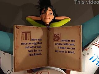 3d cartoon brunette deepthroats big cock in pov.