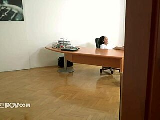 Diana Rius, Lazy Intern, Rides Hard in Office POV